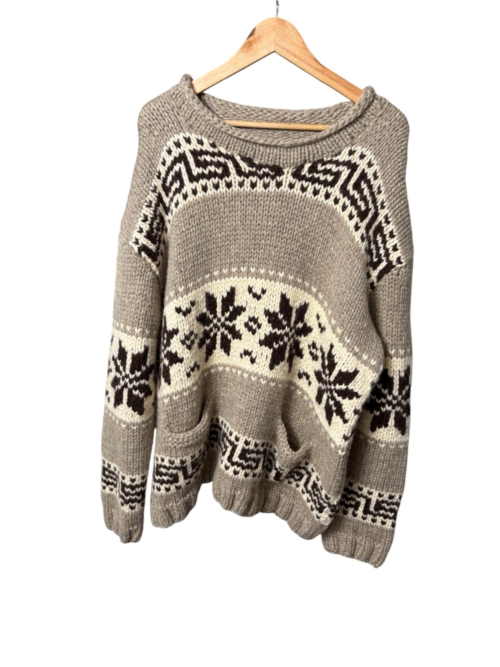 Cowichan Chunky Wool Sweater - 2X/3X - Picture 3 of 6
